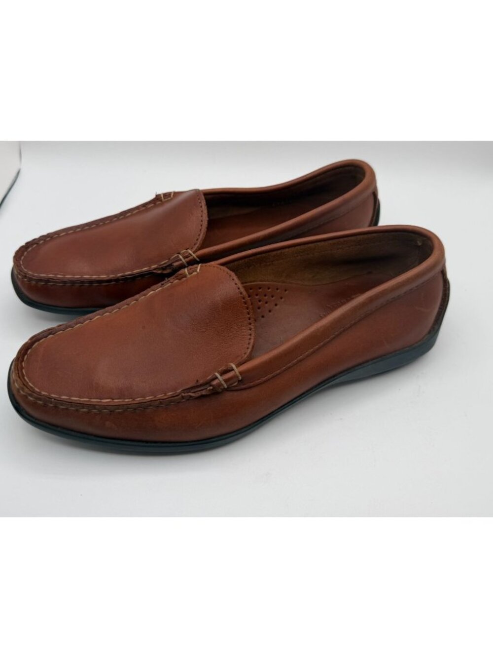 Footjoy Driving Loafers Men Size 8(D) Brown Leather Club Casuals Slip-On Shoes